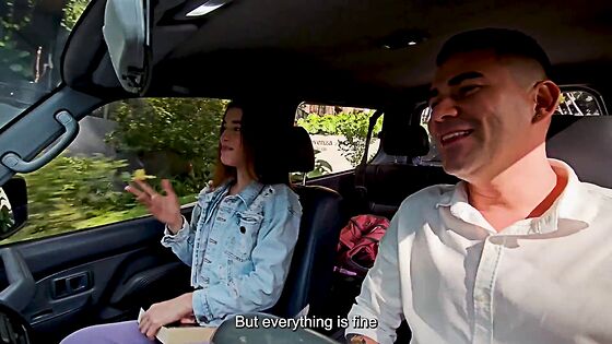 slim beautiful pretty teen girl fucked by uber driver
